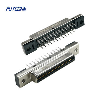 50Pin PCB SCSI Connector 180 độ PCB Mounting MDR Connector