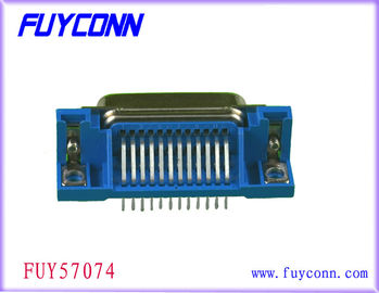 50 Pin Centronic Female PCB R / A Connector với L Bracket Certified UL