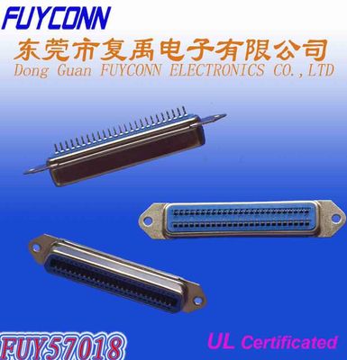 50 Pin Centronic PCB Đầu nối thẳng nữ được chứng nhận UL 2,16mm