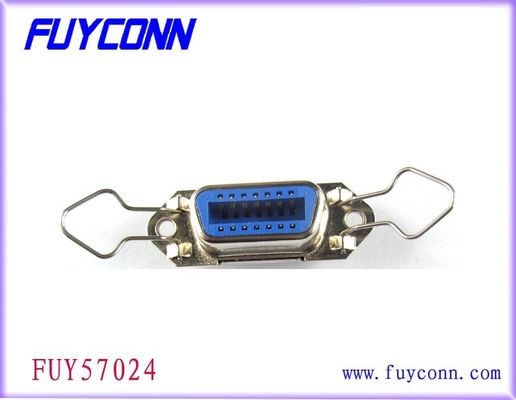 Khoảng cách 2,16mm Đen / Xanh 50 Pin Centronic Solder Female Connector with Bail Clip