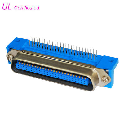 57 CN Series Right Angle PCB Male Centronics 50 Pin Connector With Round Head Screws