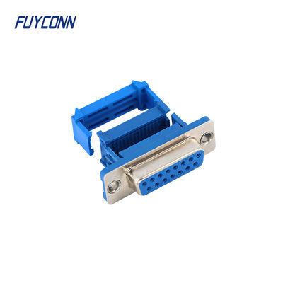 15pin D-SUB Connectors nữ IDC Crimping Type Ribbon Cable Connector