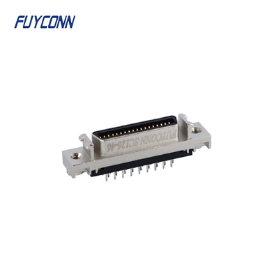 Mini D Ribbon MDR PCB thẳng nữ SCSI kết nối 36pin với vỏ hợp kim kẽm