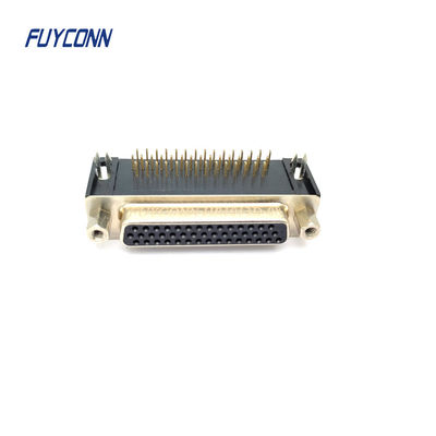 Độ dày đặc cao góc phải PCB D-SUB Connector 15 / 26 / 44 / 62 Pin nữ DB Connector