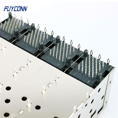 160P SFP Connector 2x4 Ports Female Press-Fit Stackable for Data Center
