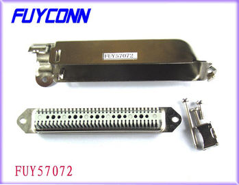 64 chân Amphenol IDC Đầu nối Centronics Nam 32 cặp Đầu nối phích cắm có vỏ kim loại 90 độ
