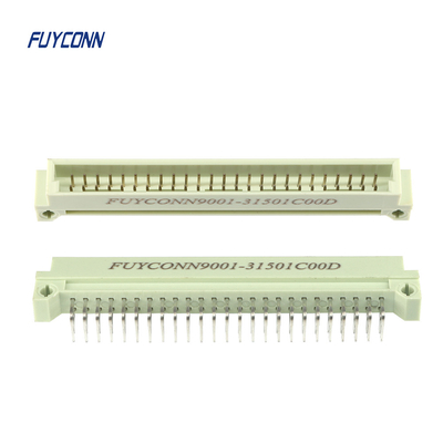 2 Hàng 50 Pin Đầu nối Nam Đường kính 2,54mm, Đầu nối PCB DIN41612