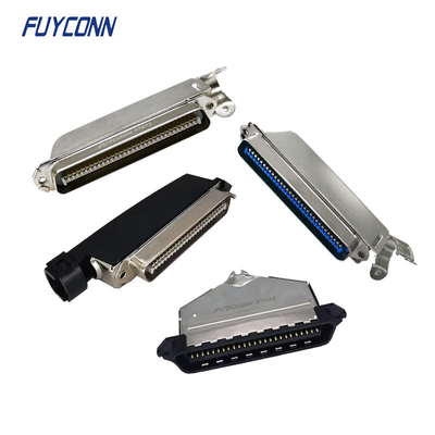 Loại phích cắm IDC Đầu nối Centronics 50pin 64pin Nam với mui kim loại