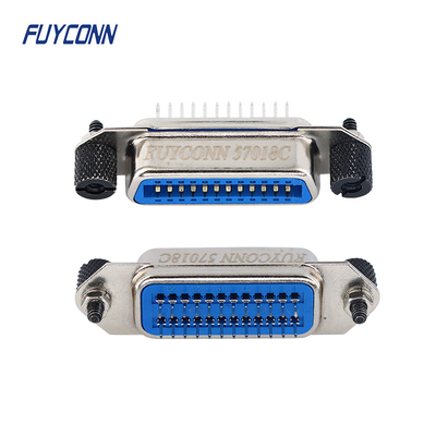 Đầu nối Centronics Nam 24pin IEEE488 Dọc PCB 2.16mm với vít đen
