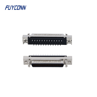 Đầu nối Servo 50 chân SCSI MDR PCB thẳng 1,27mm với vỏ hợp kim kẽm