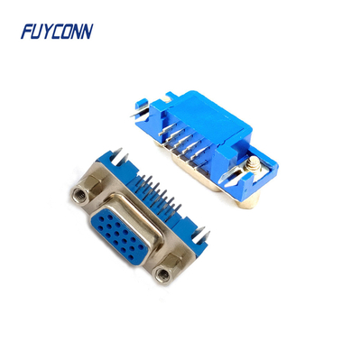 Đầu nối D-sub mật độ cao 15Pin Đầu nối nữ PCB góc phải