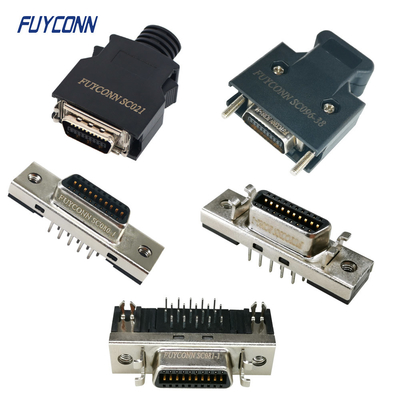 PBT cách điện SCSI MDR Connector nữ / nam 1.27mm Pitch 20pin