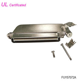 32 cặp 64 Pin Đầu nối Centronics Nam Đầu nối uốn cong IDC với vỏ kim loại 45 độ