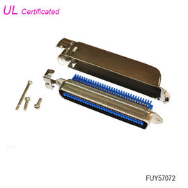 70640 Đầu nối Amphenol Champ RJ21 64 Pin Nam Đầu nối Centronic 32 cặp IDC Loại w / Nắp Matel đầu vào bên