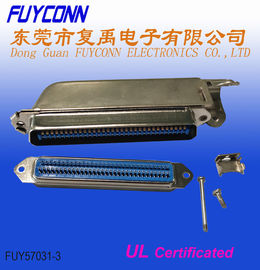 Solder Champ Male 64 Pin Đầu nối Centronics 32 cặp Phích cắm với mũ trùm kim loại hình chữ L