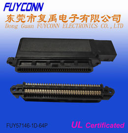 64 chân cắm IDC Đầu vào bên hông Đầu nối Centronics Nữ có nắp nhựa