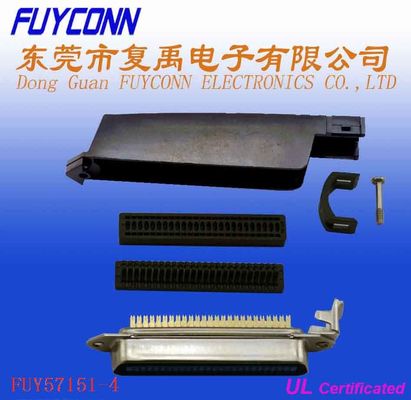 50 Pin IDC Đầu nối Centronic Male 25 Cặp Vỏ kim loại với Nắp L Shpe Plasti