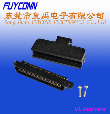 TYCO 50 chân hoặc 64 chân RJ21 Nam Đầu nối Centronic Champ IDC với Nắp nhựa 180 độ