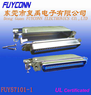 DDK Solder 50 Pin Centronic Ribbon Đầu nối cáp với vỏ kim loại