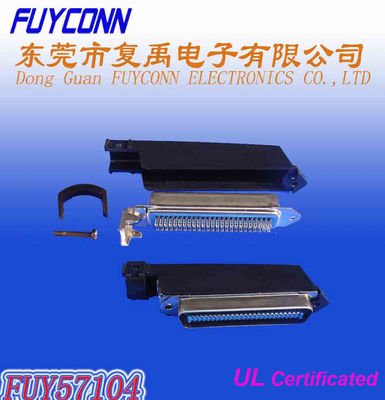 Đầu nối hàn Centronic 50 chân nam với vỏ nhựa hình chữ L