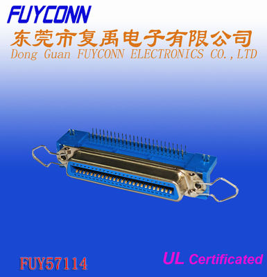 50 Pin Centronic PCB Right Angel Female kết nối với Bail Clip và Board Lock
