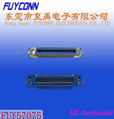 14 24 36 50 Pin Centronic PCB Right Angle Champ Female Receptacle Connector có chốt lò xo Được chứng nhận UL