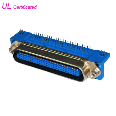 Đầu nối nam góc phải 50 pin Centronic PCB với vít giắc cắm và khóa bo mạch