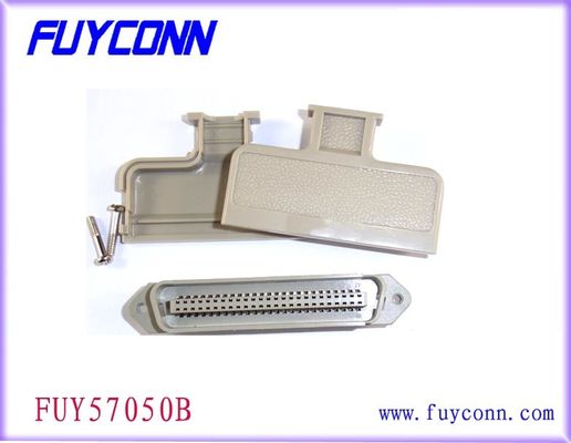 50 Pin Centronics Connector Nam Đầu nối đầu cắm phích cắm có nắp nhựa hình chữ T