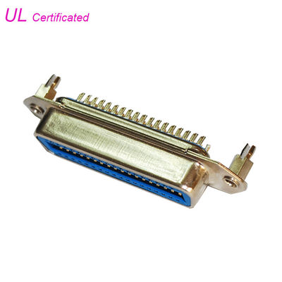 50 Pin Centronic Champe Solder Đầu nối ruy băng nữ với khóa bo mạch