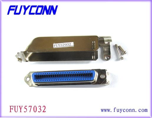 Champ 50 Pin DDK Female Receptacle Centronic Solder 90 ° Đầu nối đầu ra cáp với Matel Hood