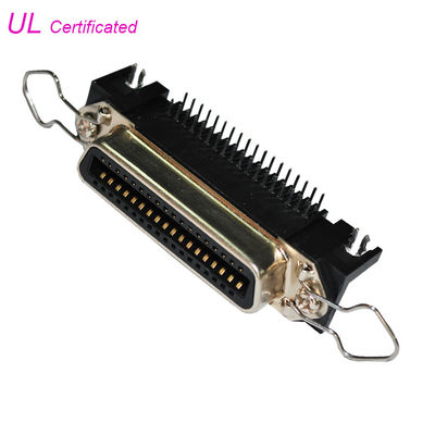 36 Pin Centronic PCB Đầu nối góc phải nữ với chốt mùa xuân