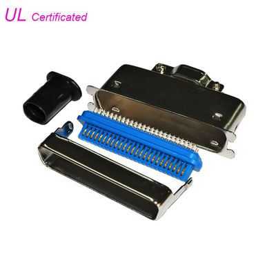 14 24 36 50Pin Centronic MD Loại nam đầu nối chân hàn với lối ra cáp thẳng