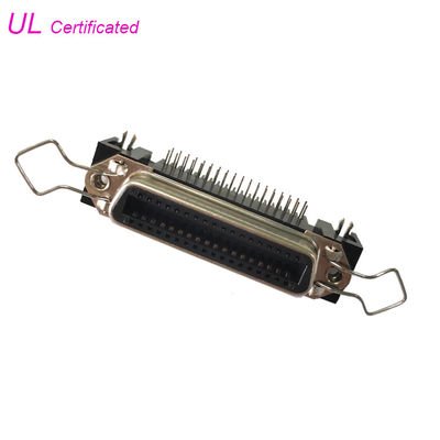 14 24 36 50 Pin Centronic PCB Đầu nối tiếp nhận góc phải dành cho nữ với Kẹp bảo vệ và Khóa bo mạch