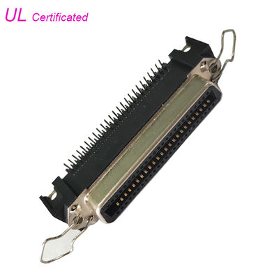 Đầu nối máy in nữ 50Pin Centronic góc phải PCB với Bail Clip