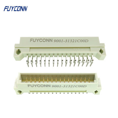 232 Đầu nối Eurocard Góc phải PCB Nam 2 * 16P 32pin 2 Hàng Đầu nối DIN 41612 W / 2.54mm