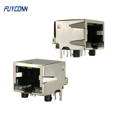 1 Cổng 1x8P 8Pin Góc phải PCB Đầu nối mô-đun RJ45 nữ