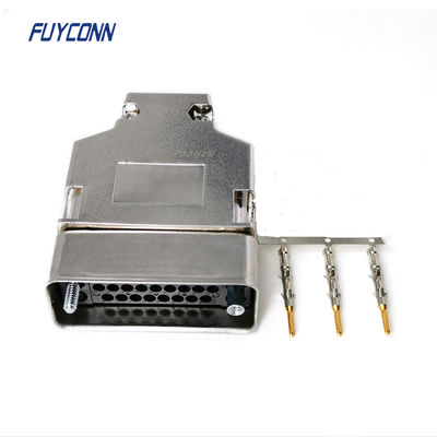 Đầu nối bộ định tuyến V.35 1 - 34 Pin đực uốn cong với vỏ chắn Vỏ bọc nhựa 180 độ