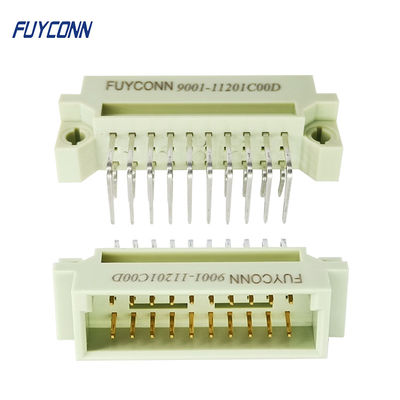 20 Pin Đầu nối Eurocard 3 hàng 2 * 10P PCB Góc phải Đầu nối Nam DIN41612