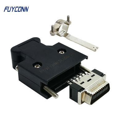 Đầu nối servo 20 chân Loại hàn nhỏ Đầu nối SCSI W / Vít che bụi bằng nhựa Trục vít