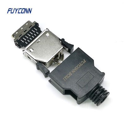 Đầu nối SCSI nam hàn 2.17mm 20pin 26Pin MDR Đầu nối w / Nắp nhựa