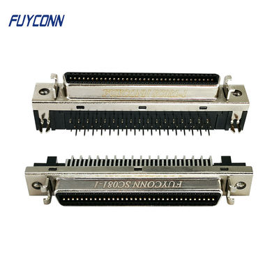68Pin Đầu nối SCSI PCB Góc phải Nữ Đầu nối 1,27mm CN Loại W / Giá treo cố định