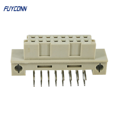 DIN41612 Female 2 Rows 16 Pin Đầu nối PCB Eurocard Góc phải
