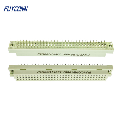 Nữ 396 Đầu nối DIN41612 96 chân PCB thẳng Màu xám Eurocard